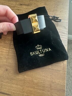 Skultuna Leather Bracelet - 7-7.5 inch. Made In Italy